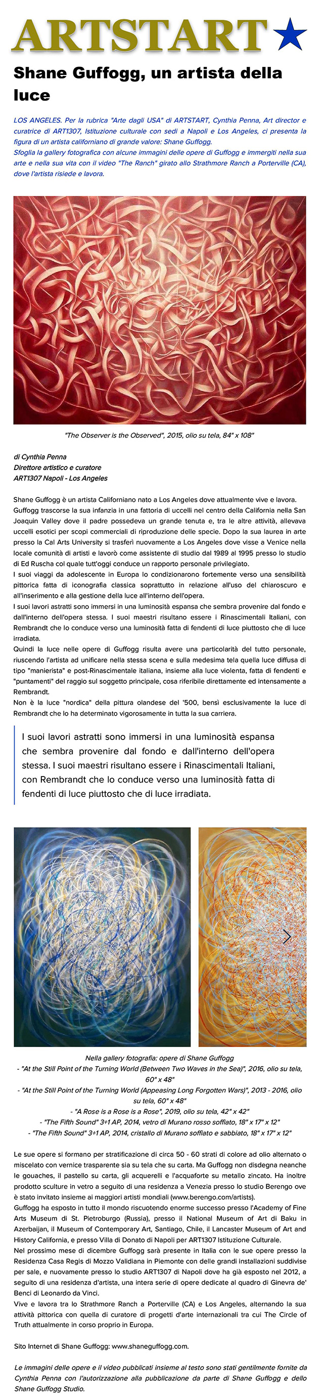 un artista della luce